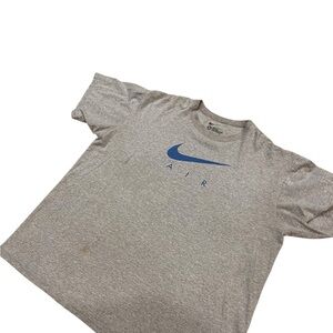 Nike Gray T-Shirt with Blue Swoosh